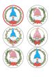 Christmas Gonks - Design 2 - Pink and Blue - cake and cupcake toppers Online Sale