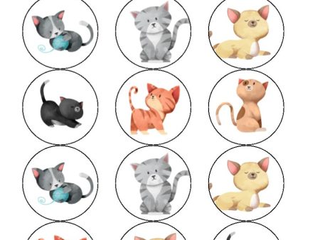 Cute Kittens Edible Cake & Cupcake Toppers Online Sale