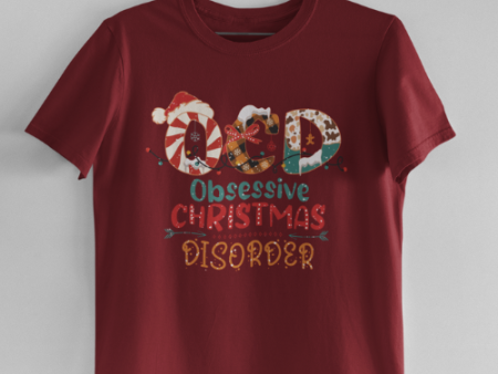 Christmas OCD T-Shirt, Funny Holiday Pun Psychology Parody Humor Tee Online now