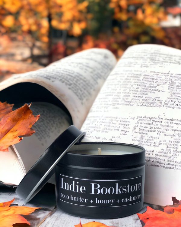 Indie Bookstore 4oz Tin Soy Candle Coco Butter + Cashmere + Honey Online Sale