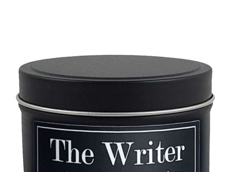 The Writer 4oz Tin Soy Candle - Amber + Balsam + Spice Online Sale