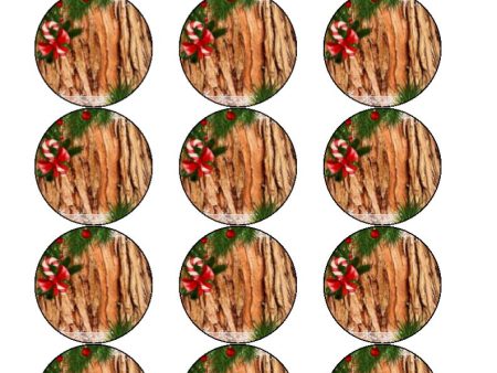 Personalised Bark Christmas Tree Cupcake and Cake Toppers Fashion