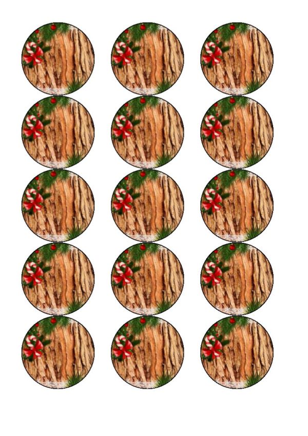 Personalised Bark Christmas Tree Cupcake and Cake Toppers Fashion