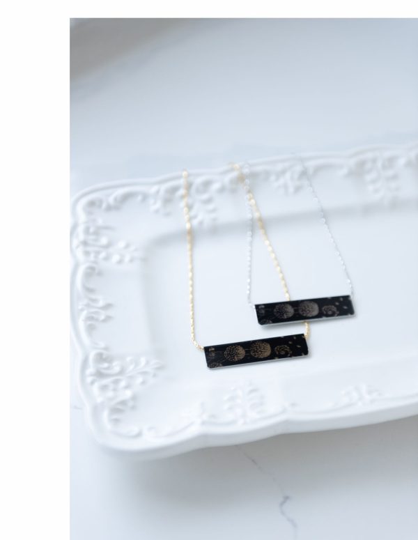 Dandelion Wishes Bar Necklace - gold Supply