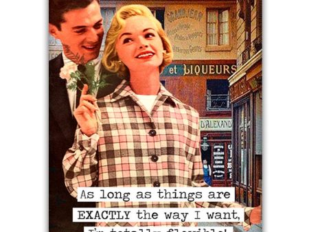 As long as things are EXACTLY the way I want, I m totally flexible!  Fridge Magnet Hot on Sale