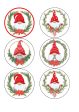 Christmas Gonks - Design 1 - cake and cupcake toppers Supply