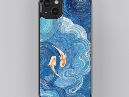 Yin Yang Fishes Abstract Glass Phone Case Cover Online