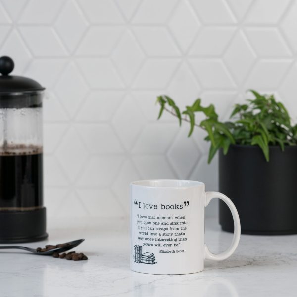 I love books... 11 ounce Ceramic Mug For Sale