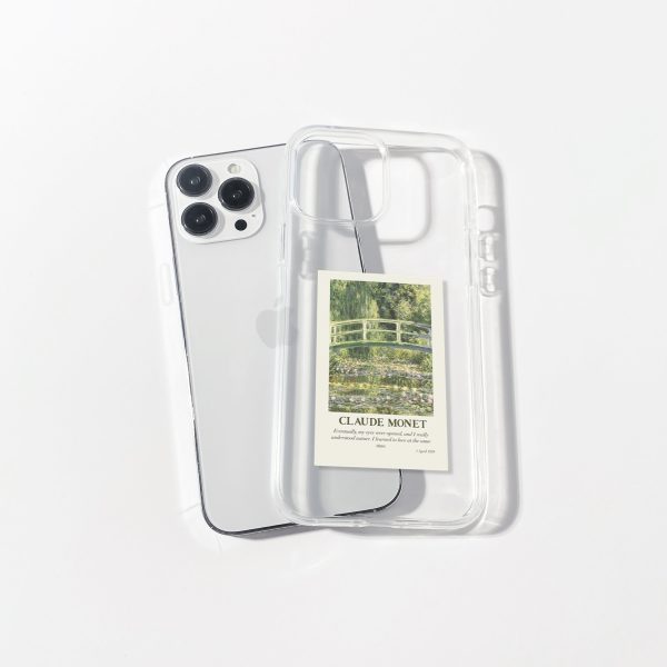 Claude Monet Art Polaroid Aesthetic Silicone Clear Case Discount