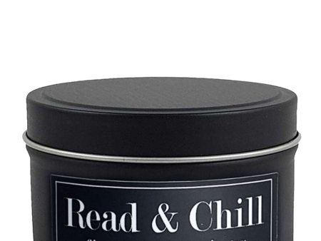 Read & Chill 4oz Tin Soy Candle - Fir + Balsam + Ginger on Sale