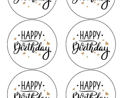 Birthday - Edible Drink Toppers - Design 1 Cheap