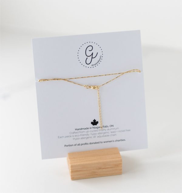 Dandelion Wishes Bar Necklace - gold Supply