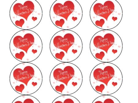 3 Hearts Valentine Cake and Cupcake Toppers Sale