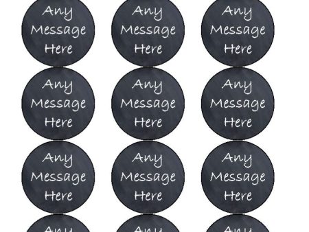 Any Message Chalk Effect - Teacher Edible Cupcake Toppers Cheap