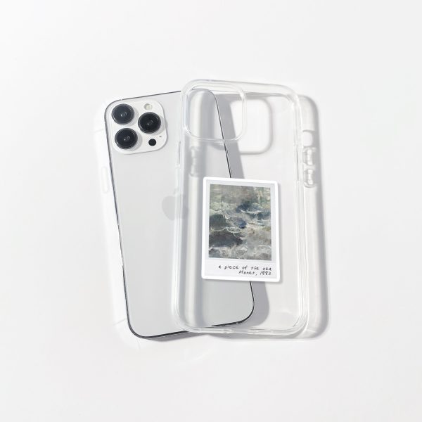 Claude Monet Sea Polaroid Aesthetic Silicone Clear Case Fashion