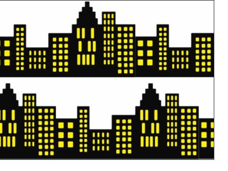 Black Silhouette A4 Edible Fondant Icing Sheets - Black and Yellow City Online Hot Sale